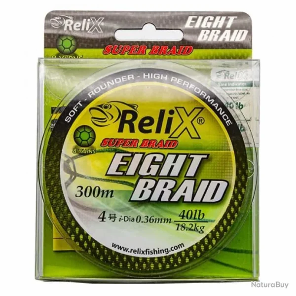 Relix Tresse Eight Braid 40lb france en ligne 1