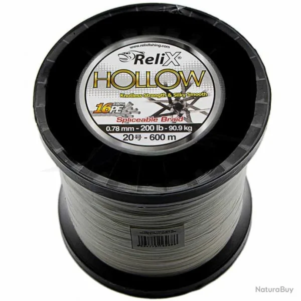 Relix Tresse Hollow 16X Spliceable 200lb 600m Livraison gratuite 1