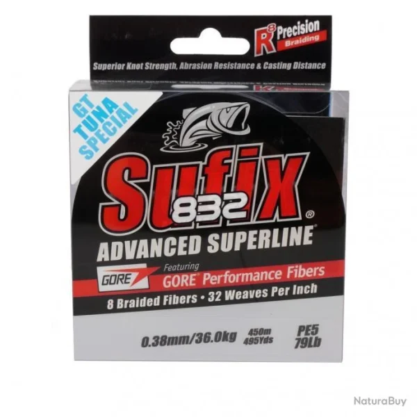 Tresse Sufix 832 Gt Tuna Special 450m Ø 33/100 a Prix Discount 1