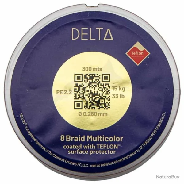 Tresse Delta X8 Multicolor 300m 33lb site en ligne 1