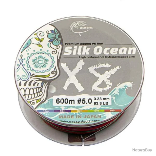 Tresse OceanDevil Silk Ocean PE Line 600m 83,8lb Dernières Nouveautés 1