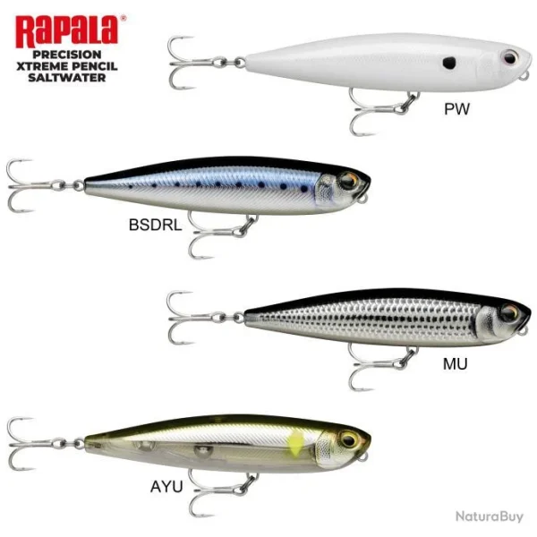 Leurre Rapala Precision Xtreme Pencil 107 SW 10.7cm 21g BSDRL site pas cher 3