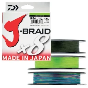 soldes luxe J-Braid X 8 300 M Multicolore Tresse Daiwa Ø 0.16 Mm / PE 1.2 / 9.00 Kg / 20.0 Lbs 10