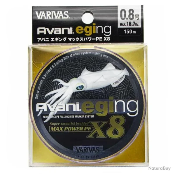 magasin solde Varivas Avani Eging Max Power PE X8 16,7lb 1