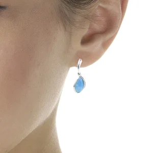 en promotion Boucles Oreilles Opale Bleu – Boutique Histoire De L'ambre 6